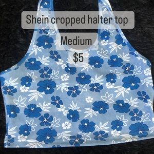 Cropped halter top